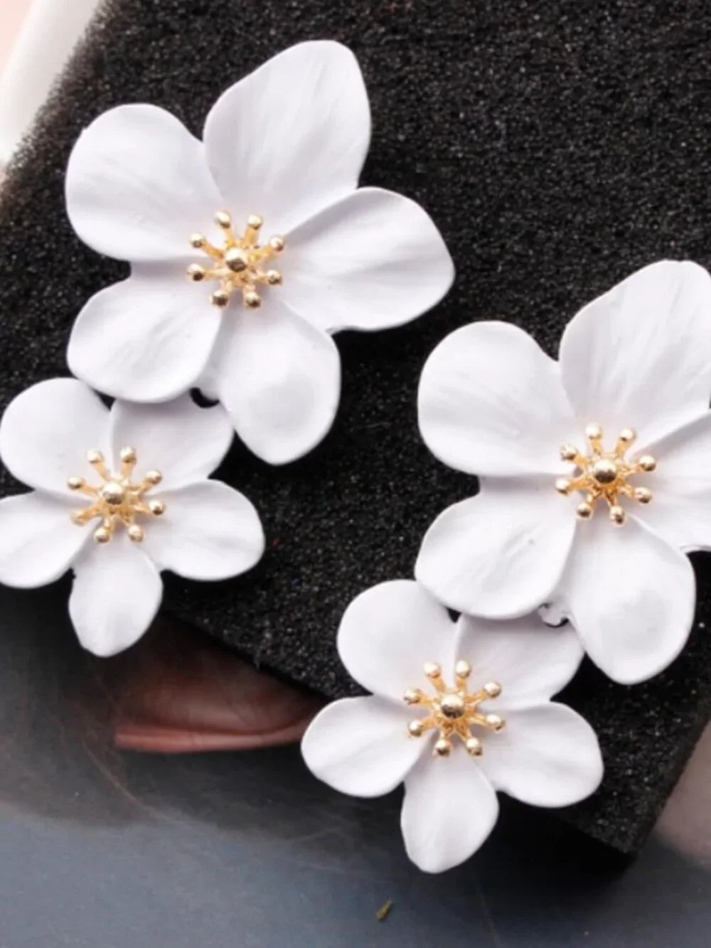 Flower Jewelry Set for Women Gold Necklaces Earrings Statement Summer Beach Vaca_4